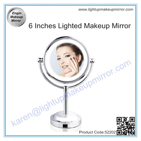 6 Inches Lighted Makeup Mirror