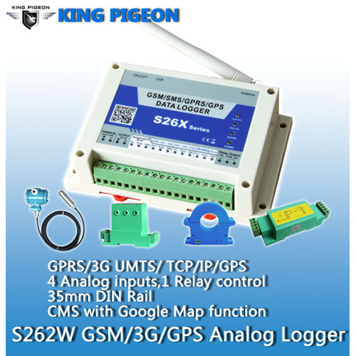S262W GSM GPRS 3G WCDMA UMTS GPS Analog data logger