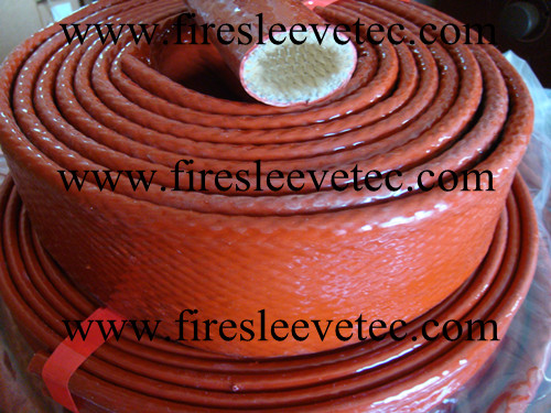hose & cable silicone coated fiberglass fire sleeve with velcro closure