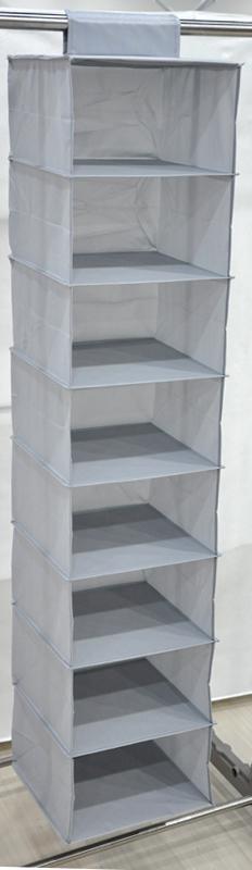 8 shelves gray hanging closet organizer