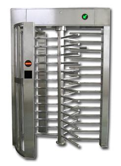Stainless Steel Single Channel Access Control System Full Height Turnstile