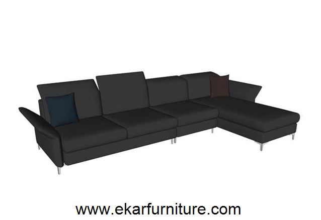 Modern style sofa black fabric sofa YX282