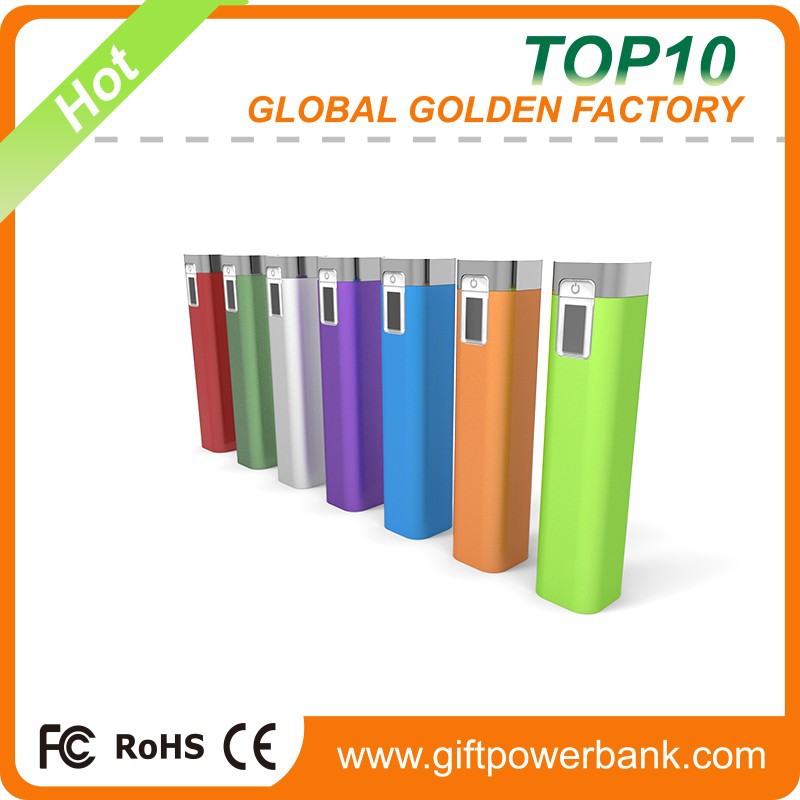 Colorful factory directly universal portable power bank 2600mah