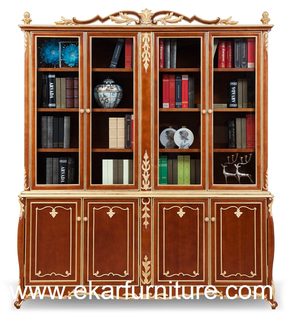 Книга в книжном шкафу кабинета деревянная мебель FBS-138