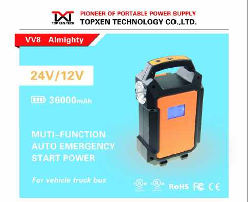 12V/24V multi-function for led lights mobile laptop mini car jump starter