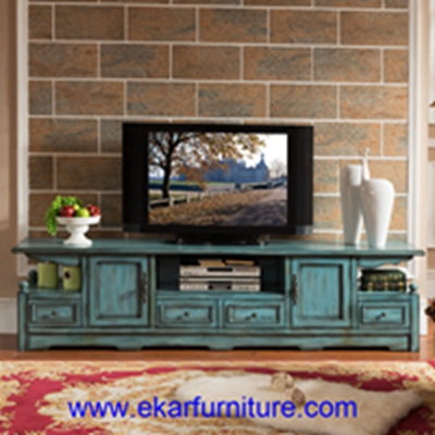Телевизионные подставки окрашены антикварные подставки для телевизоров Китай Поставщик ТВ шкафы деревянный стол JX-0961