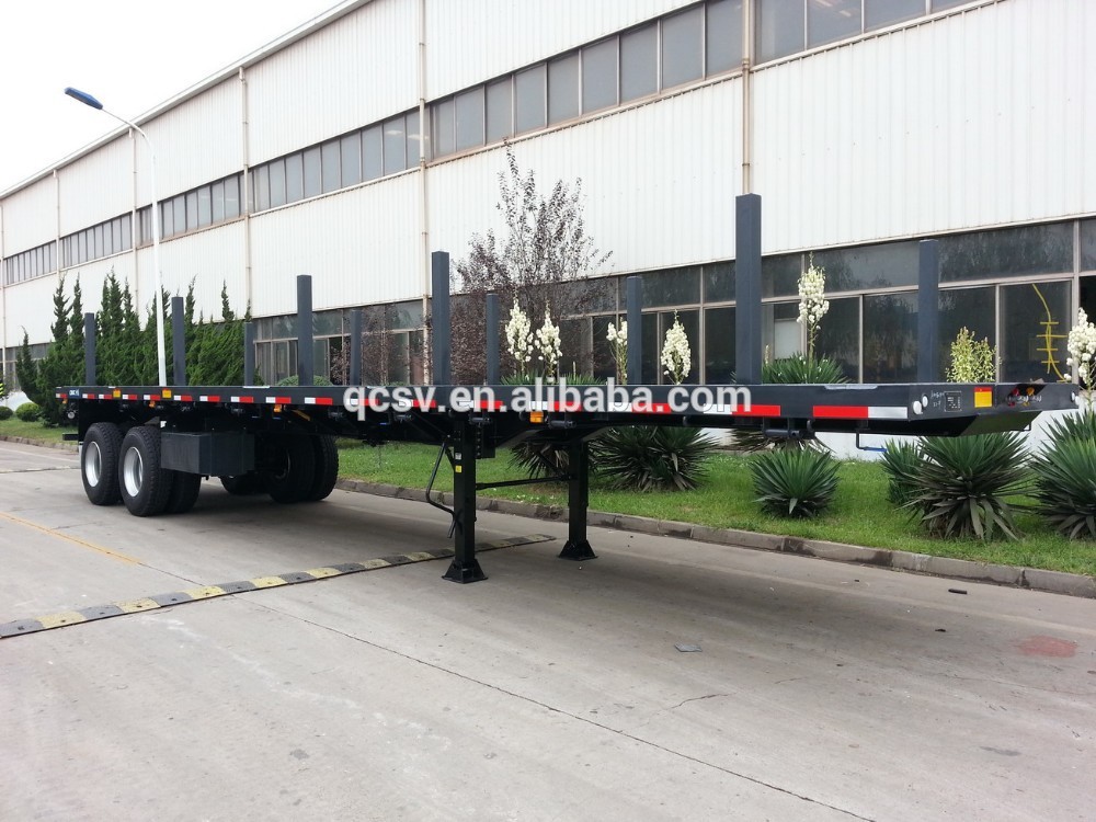 CIMC TRAILER 40' Flatbed Trailer with 2 Axles ( Side Steel Bar)