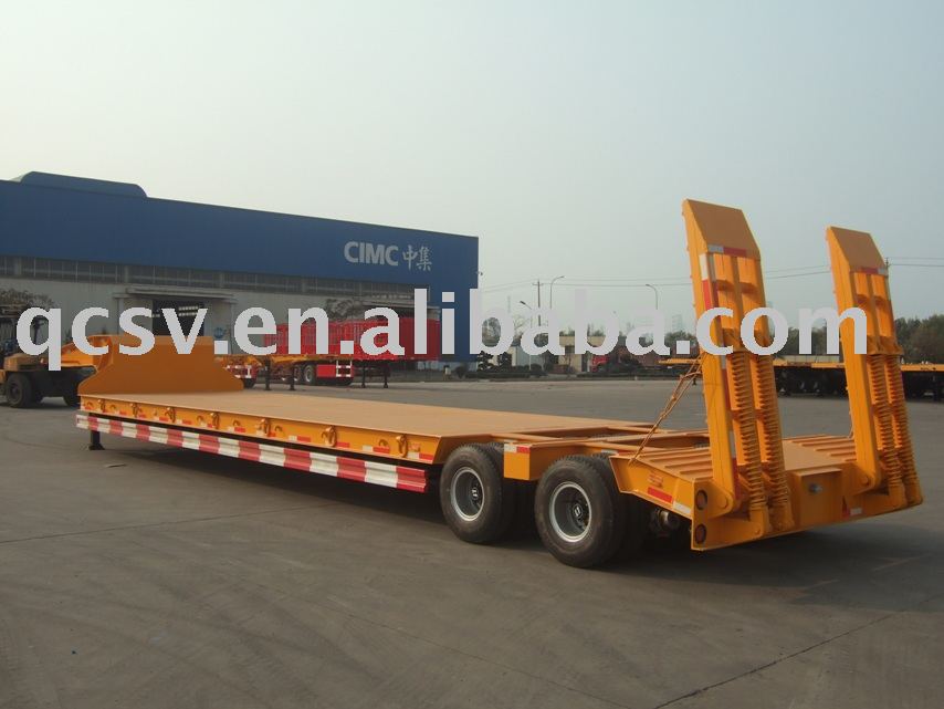 Low bed trailer With Argo Bogie Suspension(One Line Two Axles)