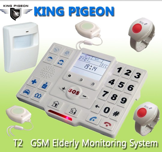 GSM Wireless home alarm system A10,elderly guarder child monitoring & disabled help alarm unit,medical alert,SOS emergency call T2