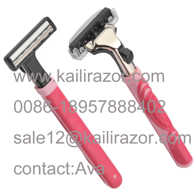 double blade metal handle system razor 