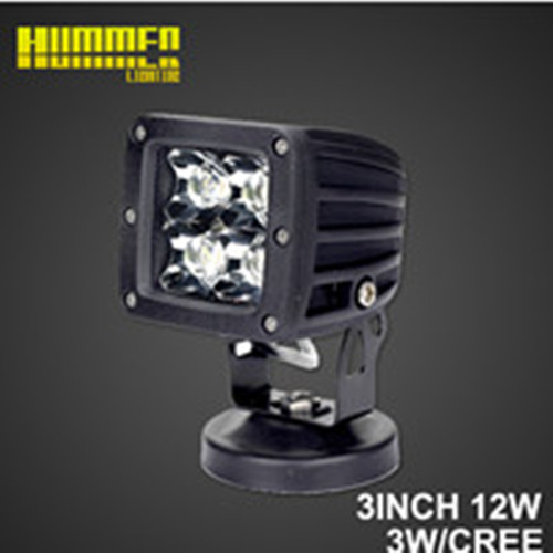 3inch 12W off road led work light for Jeep, 12W 950W led work light for Car 