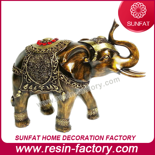 For home decoration Modern fashion Interior decoration Luxurious Resin crafts Auspicious Elephant Decoration