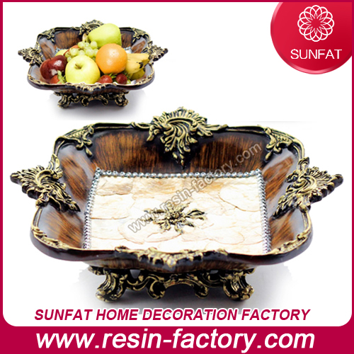Luxury Antique Resin Home Decoration/Resin Fruit Bowl