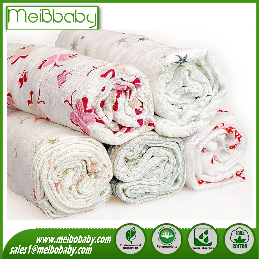 Gazue Fabric Cotton Baby Blanket Baby Muslin Wraps Prewashed