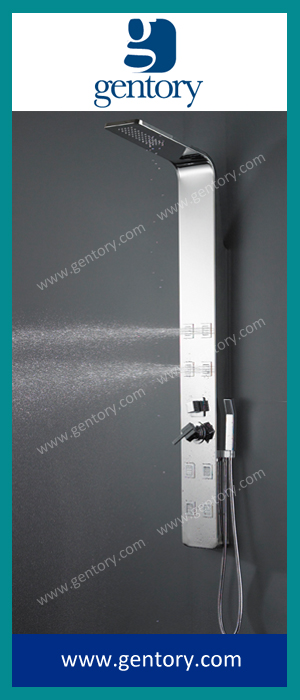 Stainless Steel Chrome Mirror Finish Shower Panel with Massage Jets S158