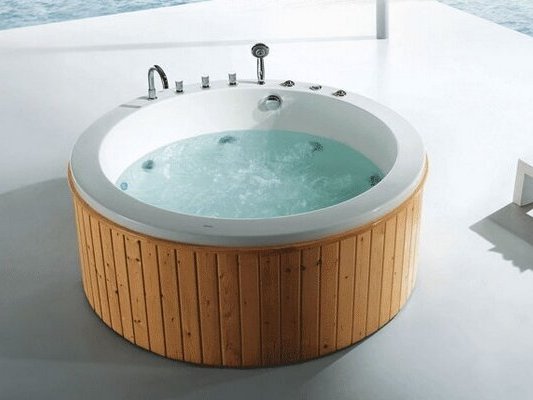 U-BATH freestanding round massage bathtub portable spa bathtub