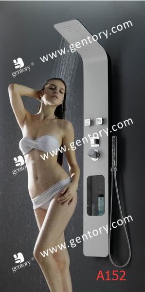 Aluminum Alloy Painted Massage Shower Panel with Soap Dispenser A152