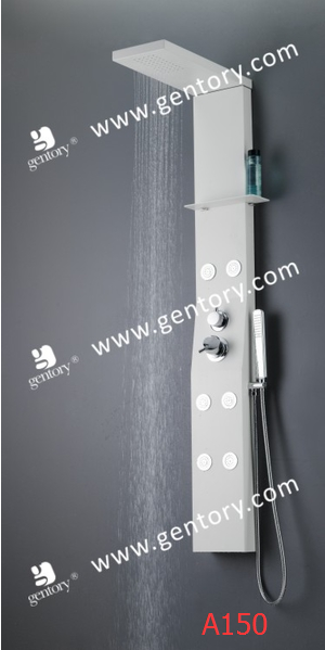 Алюминиевый сплав белого Окрашенные Массаж Душ панель с Шампунь шельфе A150