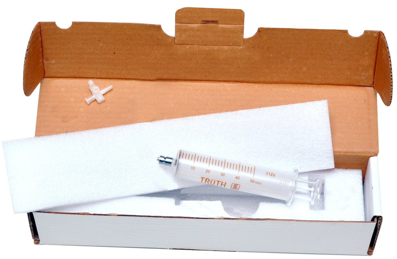 50ml DGA TRUTH Glass Syringe - 3 Way Stopcock - Padded Carrying Case