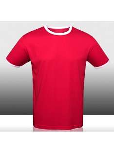 100% полиэстер мужчины красное сухое Fit с коротким рукавом футболка