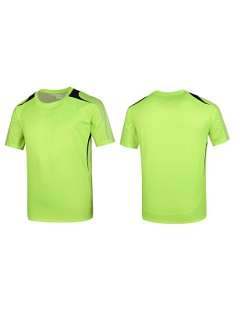 100% полиэстер мужчины сетки контрастного цвета сухой подходят спортивная футболка