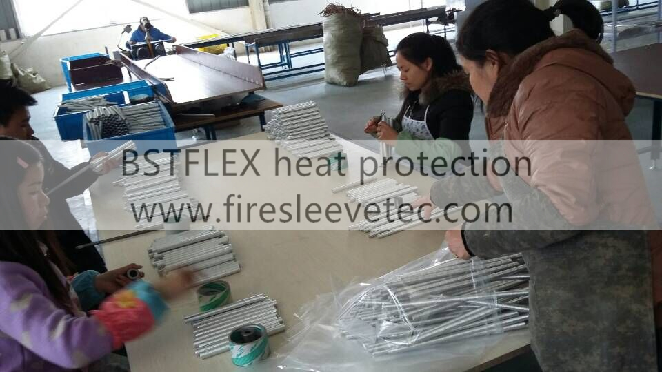 Reflective aluminized fiberglass Heat Shield Sleeve