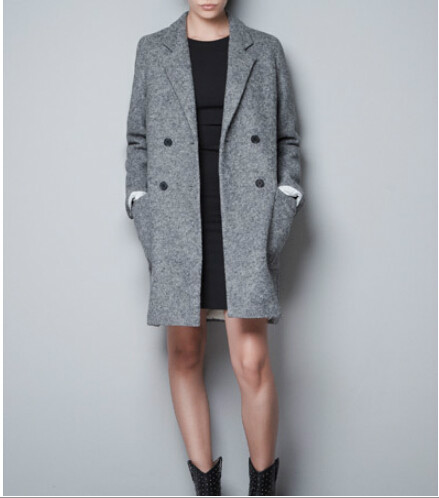 Женщин's шерсти пальто осенью и зимой длинный мех пальто