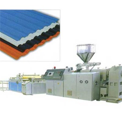 PVC Glazed Roofing Tile Extrusion Line SJSZ80