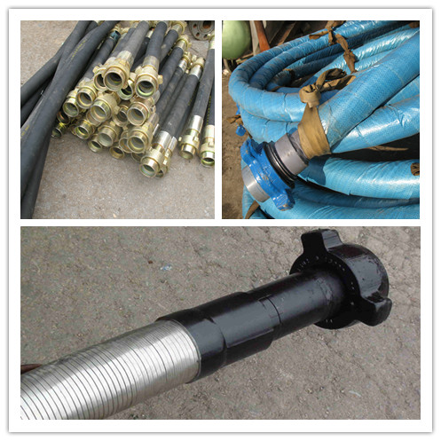 Steel wire spiraled drilling rubber hose, rock drill rubber hoses, 