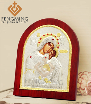 FMSICON15-1 Silver Virgin Mary Icon