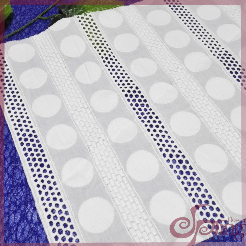 [F21516] геометрические гладкая хлопчатобумажная ткань шнурка вышивки для платья