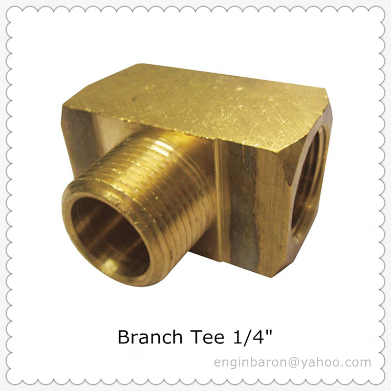 Brass Branch Tee,1/4\