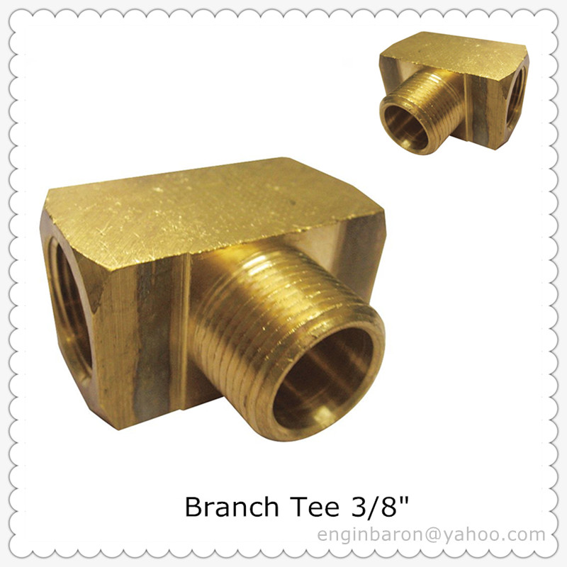 Brass Branch Tee,3/8\