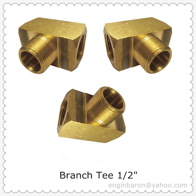 Brass Branch Tee,1/2\
