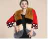 15 autumn new fashion leisure ladies long color stitching fur fur coat