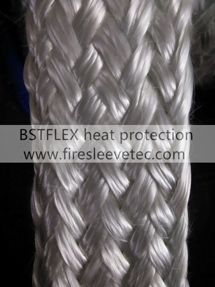 Heavy wall braided glass fiber sleeve