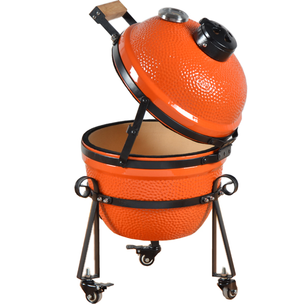 Cast Iron Kamado Charcoal Outdoor Wood Fired Grill 