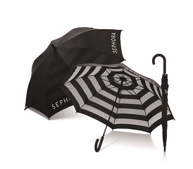 black and white umbrell Black And White Straight Umbrella