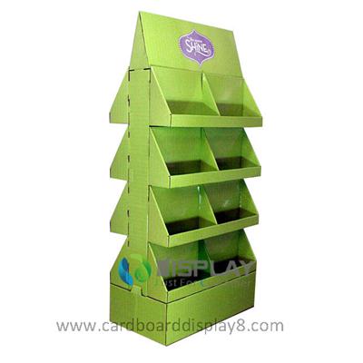 Double Sided Cardboard Display Stands with 4 Tiers, Custom Cardboard Display Stands