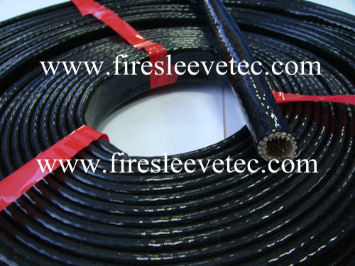 silicone rubber fiberglass braided fire protection sleeve