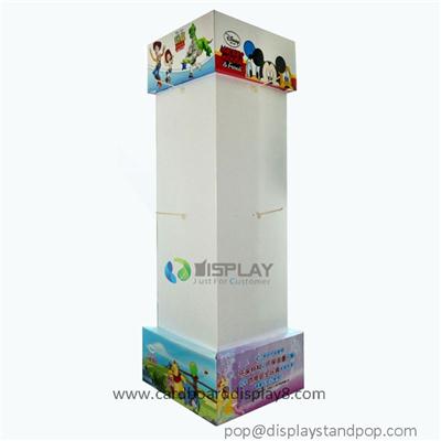 Customized 4 Surface Cardboard Toy Displays With Pegs