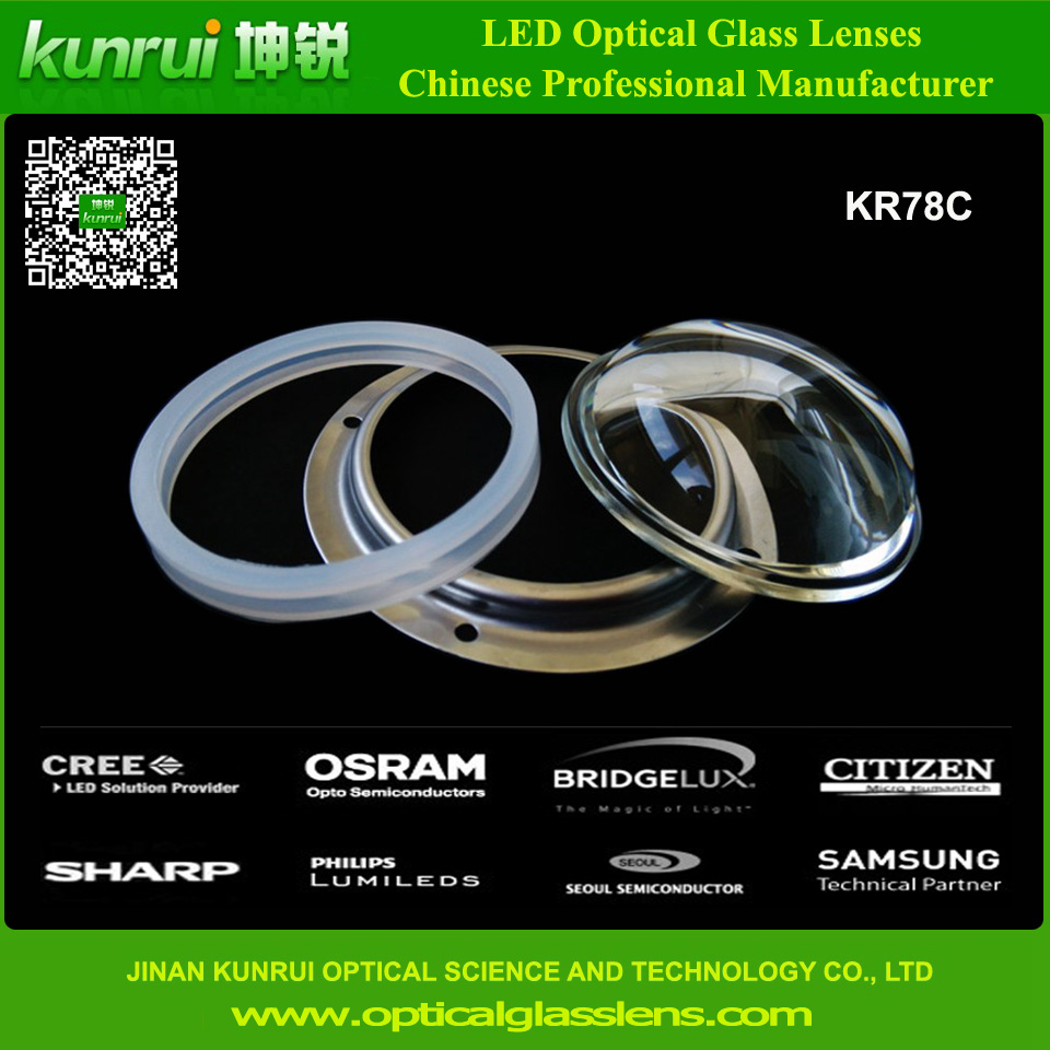 120 Degree LED Glass Lens for 10W-300W LED High Bay Light (KR78C)