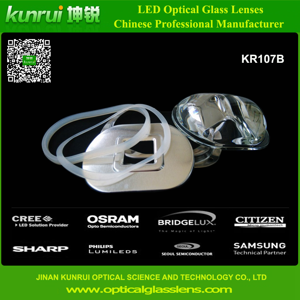 Светодиодный стеклянный объектив для высокой мощности уличный свет (KR107B)