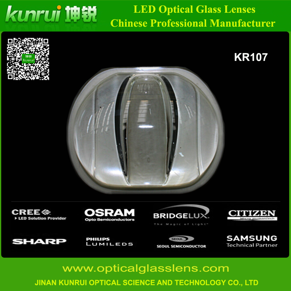 High Power LED Glass Lens for Roadway Lighting (KR107)