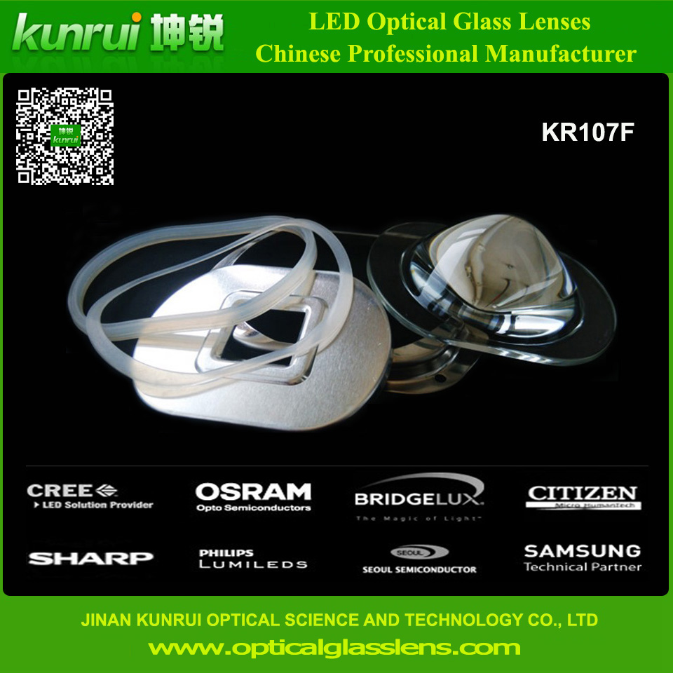 Светодиодный стеклянный объектив для высокой мощности уличный свет (KR107F)