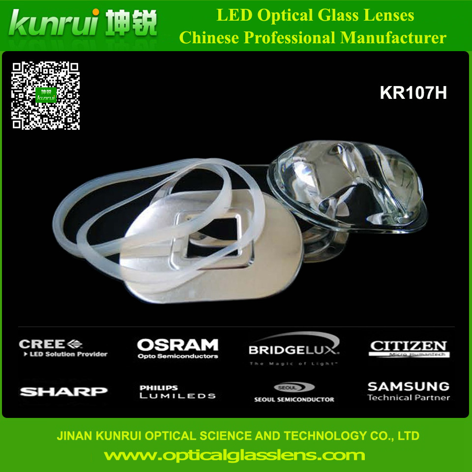 High Power Street Light LED Glass Lens (KR107H)