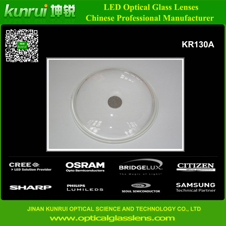 Светодиодные стеклянные линзы для 10W-300W вело высокий свет залива (KR130A)