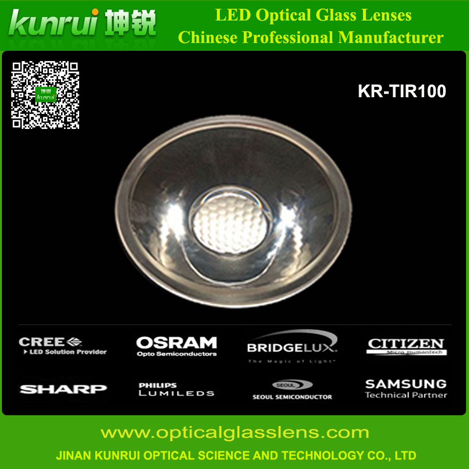 Small Beam Angle Tir Glass Lens for LED Lighting (KR-TIR100)