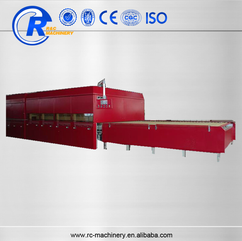 Forced convection type horizontal toughened glass equipment