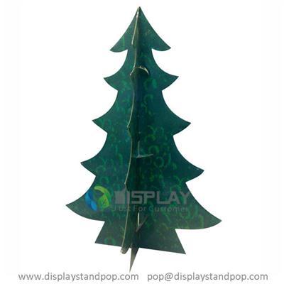 Free Standing Cardboard Christmas Tree with Printing for Gifs Promotion